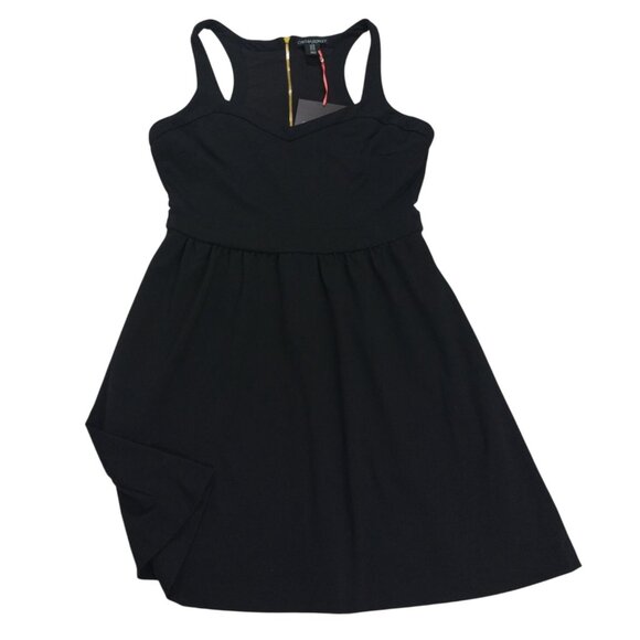Cynthia Rowley Black Sleeveless Fit & Flare Dress With Gold Zipper Size 10, NWT. - Picture 5 of 7